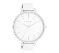 Oozoo Timepieces Women's Watch, Women's Watch with Leather Strap, High-Quality Watch for Women, Elegant Analogue Women's Watch in Round, White, Strap.