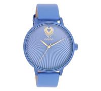 Oozoo Timepieces Women's Watch, Women's Watch with Leather Strap, High-Quality Watch for Women, Elegant Analogue Women's Watch in Round, Mineral Blue Mineral Blue