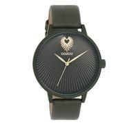 Oozoo Timepieces Women's Watch, Women's Watch with Leather Strap, High-Quality Watch for Women, Elegant Analogue Women's Watch in Round, Forest Green Forest Green