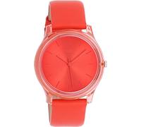 Oozoo Timepieces Women's Watch, Women's Watch with Leather Strap, High-Quality Watch for Women, Elegant Analogue Women's Watch in Round, red, One Size, Strap.