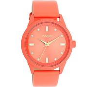 Oozoo Timepieces Women's Watch, Women's Watch with Leather Strap, High-Quality Watch for Women, Elegant Analogue Women's Watch in Round, Pink Shell Pink Shell / Chrystals
