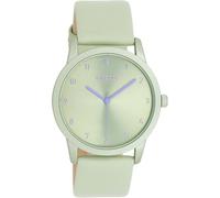 Oozoo Timepieces Women's Watch, Women's Watch with Leather Strap, Modern Watch for Women, Elegant Analogue Women's Watch in Round (38 mm Case), light green/lilac, Eén maat, Belts.