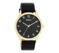 Oozoo - Timepieces Women's Watch | Women's Watch with Leather Strap | Modern Watch for Women | Elegant Analogue Women's Watch in Round (40 mm Case), Black