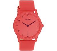 Oozoo - Timepieces Women's Watch | Women's Watch with Leather Strap | Modern Watch for Women | Elegant Analogue Women's Watch in Round (38 mm Case), Chili Pepper, Strap.
