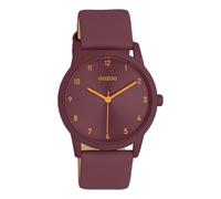 Oozoo - Timepieces Women's Watch | Women's Watch with Leather Strap | Modern Watch for Women | Elegant Analogue Women's Watch in Round (38 mm Case), purple