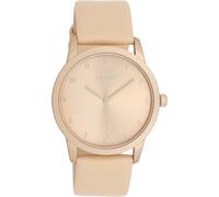 Oozoo - Timepieces Women's Watch | Women's Watch with Leather Strap | Modern Watch for Women | Elegant Analogue Women's Watch in Round (38 mm Case), Nude/Gold Coloured, Strap.