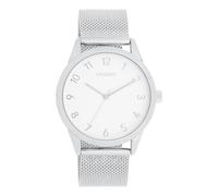 Oozoo - Timepieces Women's Watch | Women's Watch with Mesh Strap | Modern Watch for Women | Elegant Analogue Women's Watch in Round (40 mm Case), Silver/white, Bracelet