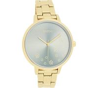 Oozoo Timepieces Women's Watch, Women's Watch with Stainless Steel Strap, High-Quality Watch for Women, Elegant Analogue Women's Watch in Round, Gold/Green, groß, Bracelet