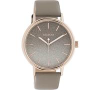 Oozoo Timepieces Women's Watch - Wrist Watch with 20 mm Leather Strap | High-Quality Watch for Women - Elegant Analogue Women's Watch in Round, Rose gold / glitter beige, One Size, Strap.