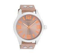 Oozoo Timepieces Women's Watch - Wrist Watch with Leather Strap | High-Quality Watch for Women - Elegant Analogue Women's Watch in Round, C1088 - Pink Grey Orange / Pink Grey, Strap.