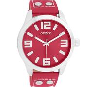 Oozoo Timepieces Women's Watch - Wrist Watch with Leather Strap | High-Quality Watch for Women - Elegant Analogue Women's Watch in Round, red, Strap.