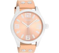 Oozoo Timepieces Women's Watch - Wrist Watch with Leather Strap | High-Quality Watch for Women - Elegant Analogue Women's Watch in Round, Peach Pink/Silver Coloured, Strap.