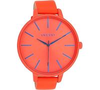 Oozoo Timepieces Women's Watch - Wrist Watch with Leather Strap | High-Quality Watch for Women - Elegant Analogue Women's Watch in Round, Red/Orange, Strap.