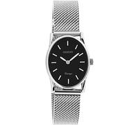 Oozoo Vintage Women's Watch - Women's Watch with 14 mm Metal Mesh Strap - Analogue Women's Watch in Oval, black / silver, One Size, Bracelet