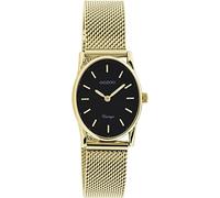 Oozoo Vintage Women's Watch - Women's Watch with 14 mm Metal Mesh Strap - Analogue Women's Watch in Oval, Black/Gold, One Size, Bracelet