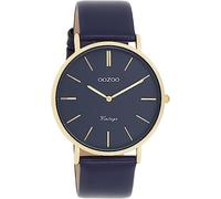 Oozoo Vintage Women's Watch - Women's Watch with 20 mm Leather Strap - Analogue Women's Watch in Round