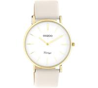 Oozoo Vintage Women's Watch - Women's Watch with 20 mm Leather Strap - Analogue Women's Watch in Round