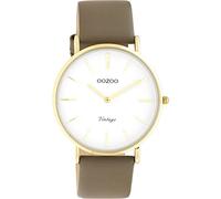 Oozoo Vintage Women's Watch - Women's Watch with 20 mm Leather Strap - Analogue Women's Watch in Round