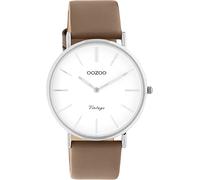 Oozoo Vintage Women's Watch - Women's Watch with 20 mm Leather Strap - Analogue Women's Watch in Round