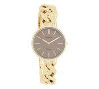 Oozoo Vintage Women's Watch | Women's Watch with Metal Chunky Strap | Modern Watch for Women | Elegant Analogue Women's Watch in Round C20355_C20359_Parent (32 mm Case), Gold/Taupe, Bracelet