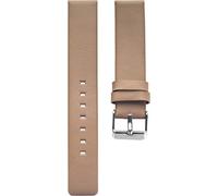 Oozoo Watch Strap Leather Strap with Pin Buckle, Pink grey, 18