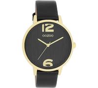 OOZOO Timepieces Women's Watch, Women's Watch with Leather Strap, High-Quality Watch for Women, Elegant Analogue Women's Watch in Round, Gold Black / Gold, Strap.