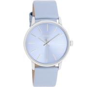 Oozoo - Timepieces Women's Watch | Women's Watch with Leather Strap | Modern Watch for Women | Elegant Analogue Women's Watch in Round (36 mm Case), C11063 - Light Blue/Light Blue