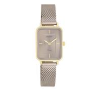 Oozoo Women's Watch | Vintage Modern Rectangular Dial | Mesh Bracelet | Taupe | 24 x 28 mm Case | Quartz Movement | Water Resistant