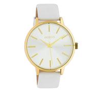Oozoo Women's Watch with Leather Strap 42 mm Colours of Unicolour, Gold silver, groß, Strap.