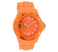 Oozoo Women's Watch with Silicone Strap, Rose-Coloured Arabic Numbers and Indices, 43 mm Diameter, in Various Variations, C5054 - Orange