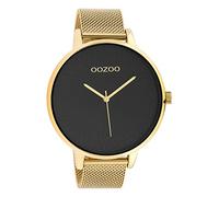 Oozoo Women's Watch with Stainless Steel Milanese Strap and Mandala Dial, Gold & Black, Bracelet