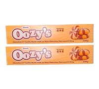 Oozy’s Chocolate & Vanilla Biscuit Shells 2 Pack - 2 x 160g - Filled Biscuit Shells with Chocolate Flavoured Creme - Includes Gifty Goodness Shopping List