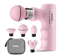 OOZZ Mini Massage Gun, Portable Handheld Muscle Massager with Storage Pouch, Ultra-Small, 5 Intensity Levels, 4 Interchangeable Heads, Lightweight Body Massager, Present for Women, OZ-3621
