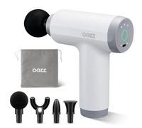OOZZ Portable Massage Gun, Handheld Massager for Muscle Relaxation, Pressure Sensor Body Massager with 5 Power Levels, USB Rechargeable Massage Gun with Storage Pouch, OZ-3602