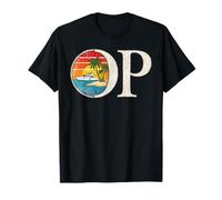 Op Ocean Vintage Pacific Beach Sun Palm Trees Retro T-Shirt