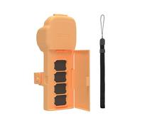 OP3-K019 Protective Case Cover Plate with Flip-Top Holder Compatible Osmo Pocket 3 Body Storage Top Closure Adjustable Wrist Strap Silicone All-Round Protection orange
