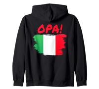 OPA! Funny Traditional Greek Italian Flag Quote Zip Hoodie