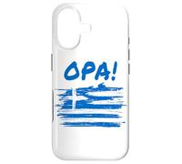 OPA! Funny Traditional Greek Party Quote & Flag of Greece Case for iPhone 17