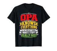 Opa Knows Everything and Makes It Up Fast Value Graphic T-Shirt, Men, Black, M