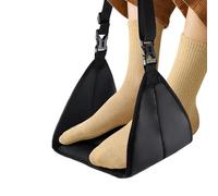 Opaceluuk New Upgrade Airplane Footrest with No Feet Clashing, Portable, Black Memory Foam Footrest for Travel, Office, or Home Use