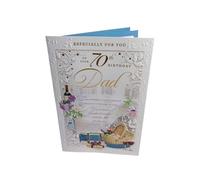 Opacity 70th Birthday Dad - Large Luxury Father Age 70 Birthday Card