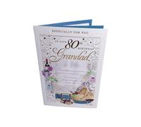 Opacity Grandad - Age 80 Birthday Large 80th Birthday Card Grandfather
