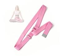 Opaeroo Elastic Yoga Strap For Meditation & Lotus - Adjustable Band, Pilates Flex Tie For Gym, Stretch, Rehab, Beginner RoseRed