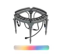 Opaeroo Exterior Yard Lighting, 12w 24v Low Voltage Led Ring Lights for Tree & Palm Landscape, Ip65 Waterproof Outdoor Accent Lights White 4lights