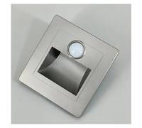 Opaeroo Motion Sensor Stair Lights 3W 3000K Recessed LED Step Light Indoor Stair Step Wall Lamp Staircase Bedroom Decoration Silver