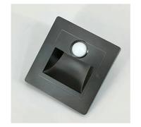 Opaeroo Motion Sensor Stair Lights 3W 3000K Recessed LED Step Light Indoor Stair Step Wall Lamp Staircase Bedroom Decoration Black