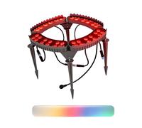Opaeroo Tree & Building Led Spotlight, 12w 24v Hardwired Low Voltage Ring Lights for Root Uplighting, Ip65 Outdoor Landscape Lighting Kit, Energy-efficient Garden Decoration red 4lights