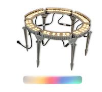 Opaeroo Tree & Building Led Spotlight, 12w 24v Hardwired Low Voltage Ring Lights for Root Uplighting, Ip65 Outdoor Landscape Lighting Kit, Energy-efficient Garden Decoration WarmWhite 6lights