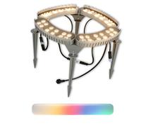 Opaeroo Tree & Building Led Spotlight, 12w 24v Hardwired Low Voltage Ring Lights for Root Uplighting, Ip65 Outdoor Landscape Lighting Kit, Energy-efficient Garden Decoration WarmWhite 4lights