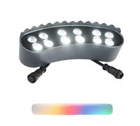 Opaeroo Tree & Building Led Spotlight, 12w 24v Hardwired Low Voltage Ring Lights for Root Uplighting, Ip65 Outdoor Landscape Lighting Kit, Energy-efficient Garden Decoration White 1light